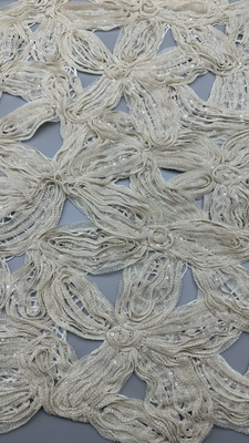 Metallic Sequin Lace Fabric Durable and Elegant Luxary Embroidery Fabric  Wedding Birthday Occasions Hight Quality Metallic Sequin Lace Fabric