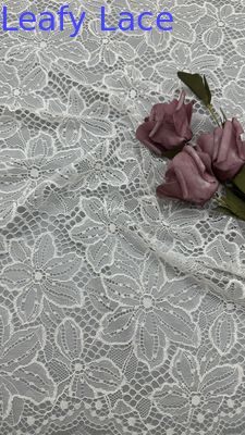 White Lace Unique Floral Hollow Up Effect For Artistic Wedding Evening Dresses