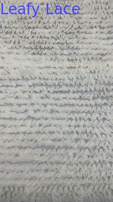 Pleated Lace Fabric 100% Polyester Mesh Ground Breathe Luxury for Wedding Dress