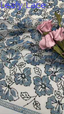 Metallic Lace Embroideded 3D Floral Mesh Luxary High Quality Elegant Fabric For Women's