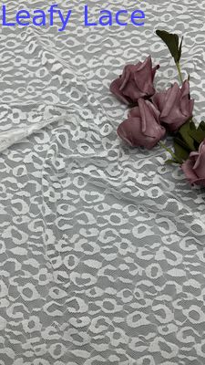 White Embroiderey Lace Fabric 100% Cotton Ivory High Quality Luxary Fabric 124CM Width