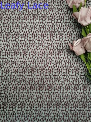 Bedding Articles Mesh Embroidered Wine Red Polka Dot Tulle Fabric