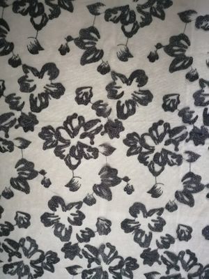 Black Delicate Corded 3D Floral Lace Fabric Embroidered Bridal Fabric