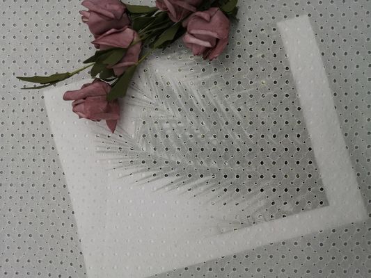 Sakura Cherry Blossom Thread White Embroidered Eyelet Fabric