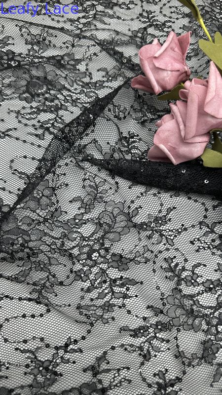 100% Cotton Embroidery Fabric Elegant And Breathe Embroidered Lace Fabric Leafy Luxury Occasion Fabric