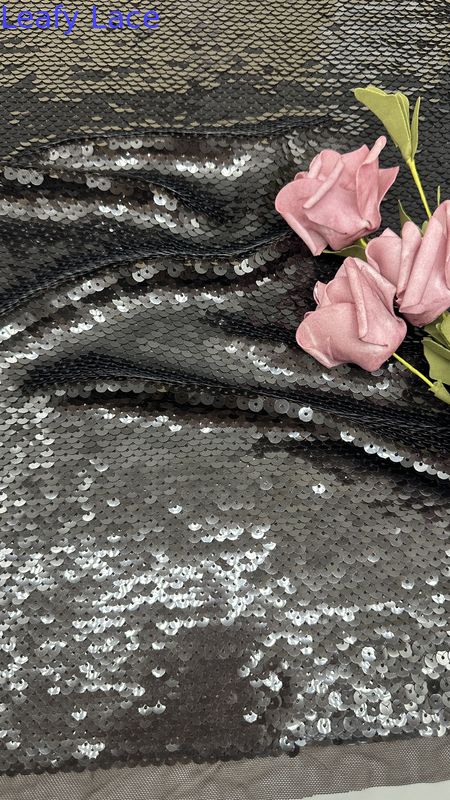 Sequin Embroidered Lace Fabric Elegant Beautiful Color Customized Design for Wedding Dress