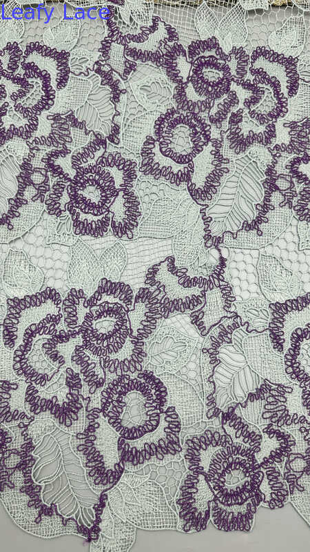 Floral Embroidered Lace Fabric for Wedding Dresses Premium Embroidered Lace Fabric for Fashion Garments