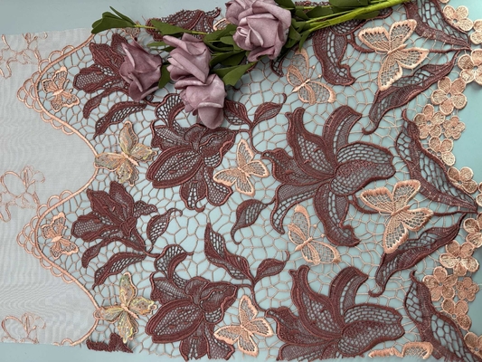 129CM Stickerei-Gewebe Schmetterlings-3D für Frauen kleiden an