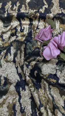 124cm Mehrfarbige Sequins Stickstoff mit Erdnetz für Abendkleid