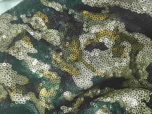 124cm Mehrfarbige Sequins Stickstoff mit Erdnetz für Abendkleid