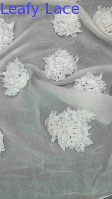 3D-Laser-Out Rose Fancy Stoff By The Yard Farbige Stickerei Stoff Dame Kleid für Bekleidungsmarken
