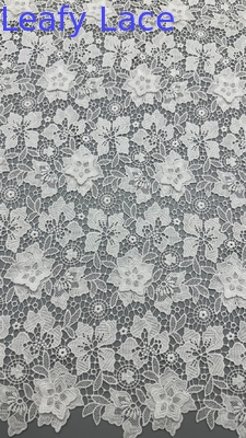 125 cm Premium Eco-freundliche weiße moderne broderierte Spitze Stoff chemische Spitze