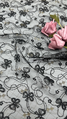 Für Damen Luxus-Blumen Sequin Stickerei Stoff Spitze Stoff für Hochzeits- und Geburtstagsfeiern