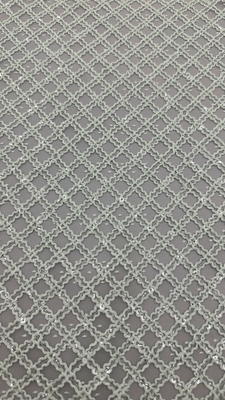 Blattplattenbroderie Langlebig und elegant Luxuriös gestrickt Broderie Stoff Spitze Stoff Hochzeit Geburtstag Gelegenheiten Sequin Plaid Stoff