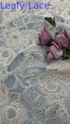 Blattfarbene Sequin Stickerei Spitzenstoff Stoff Langlebig und elegant Stickerei Spitzenstoff Hochzeitsfeiern Gelegenheiten Stickstoff