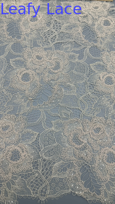 Blattfarbene Sequin Stickerei Spitzenstoff Stoff Langlebig und elegant Stickerei Spitzenstoff Hochzeitsfeiern Gelegenheiten Stickstoff