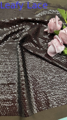 100% Polyester Blattsequin Stickgewebe Scheinen Luxus für Bekleidung
