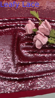 Blattrotes Sequin-Brädergewebe für Partygekleid