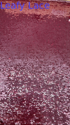 Blattrotes Sequin-Brädergewebe für Partygekleid