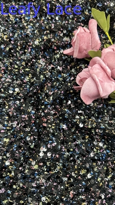 Stoff aus Metallspitzen, Sequin, Stickerei, Stoff, angepasste Farbe