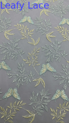Broderie Spitze Stoff Schmetterling Elegant 100% Baumwolle Luxus Stil