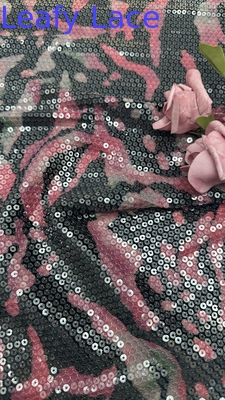 Luxus-Zebra-Streifen-Embroiderie Spitze Stoff Elegante Stickstoff Stoff 100% Baumwolle