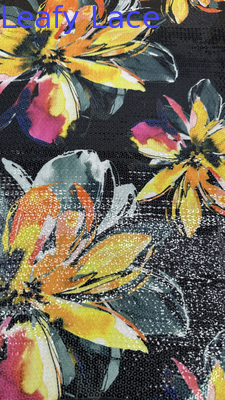 3D-Blumen-Sequin-Brädergewebe für Geburtstagskleid