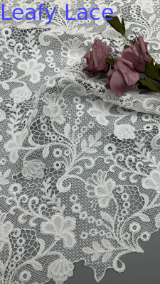 Broderierte Spitze Stoff 100% Baumwolle Luxus Party Style Laser Atmen Broderierte Stoff