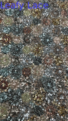 Farbenfrohe 100% Polyester-Stil Sequin Stickstoff für Modenschau-Kleid