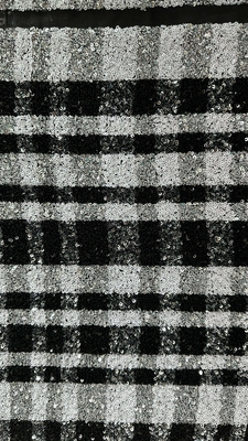 Luxuriöse Sequin-Sticke aus gestricktem Stoff Neue Kollektion Plaid Style Modenschau Stoff