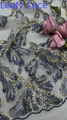 Metallspitzenstoff von hoher Qualität Elegante Hochzeit 60 Yards Stickstoff