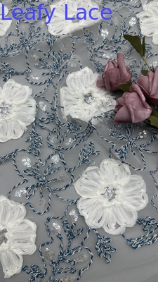 Sequin Spitze Elegante Hochzeitsbroderie Stoff für Hochzeitskleider