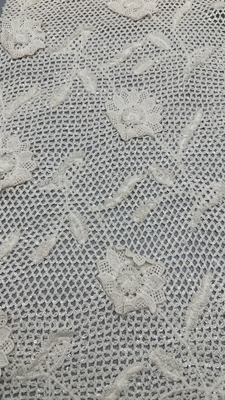 Hochwertiges Gewebe aus gestrickter Blättersequin Spitze für Partykleid