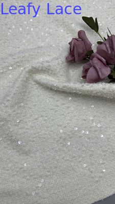 Blättersequin Broderierte Spitze Stoff Hochzeit Gelegenheit Stoff Luxus Elegante Stoff