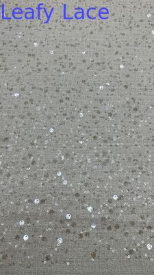 Schöne Sequin Spitzen Stoff Glanz Broderierte Spitzen Stoff Blatt hohe Qualität