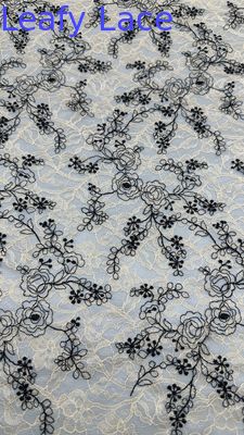 Broderieren Abendbroderierte Spitze Blattstoff Luxus Gelegenheit Hochzeitsgewebe