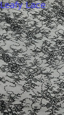 100% Baumwolle Stickstoff Elegant und atmungsgünstig Stickstoff Spitze Blattstoff Luxus-Fallstoff