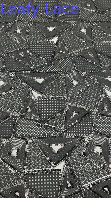 Blätter 3D Floral Spitze Stoff Stickerei Stoff Elegant und Atmung Sequin Spitze Stoff Luxus Gelegenheit Stoff
