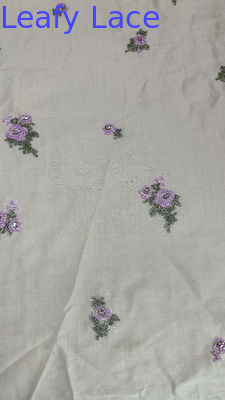 Perlenfarbene Blumenspitzenstoffe Broderierte Spitzennetze Atemstoffe Anlass Kleidung Geburtstagsstoff