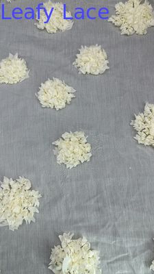 Blatt-Tulle-Netzgewebe Broderierte Spitzengewebe Blumen-Atemnetz Blatt-Netz für Kostüme