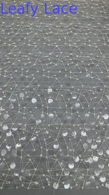 Sequin Stickstoff Glänzende Häkel Spitze Stoff Abend Anlass Stoff