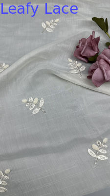Neue Ankunft Tulle Mesh Stoff Atmen Haken Spitzen Stoff Blätter Sequin Stoff
