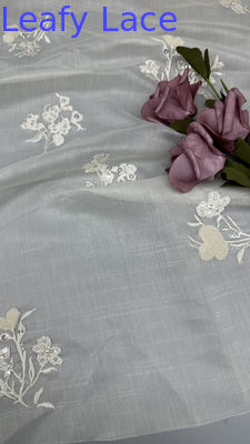 Hochwertiges Floral Tulle Mesh Stoff Atemnetz Spitze Stoff Blatt Sequin Stoff