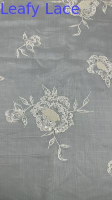 3D-Floral Tulle Mesh Stoff Breathe Mesh Spitze Stoff Blätter Sequin Stoff