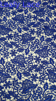 Hochwertiges blau gesticktes Chantilly Stoff Spitze Stoff Hohl-up elegant für Damen