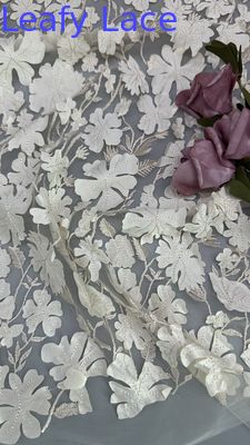 Elegantes florales Spitzen-Mesh-Gewebe für Kleider, Kleider, weich, leicht