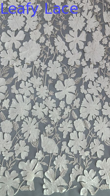 Elegantes florales Spitzen-Mesh-Gewebe für Kleider, Kleider, weich, leicht