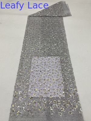 Gewirktes Blattmetall-Floralspitzengewebe für die Kleiderei Hochzeitskleider Glänzendes Gewebe