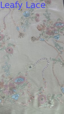 Ostkultur Blattsackel Blumenspitzen Stoff zum Kleidern Abendkleidung Glänzendes Stoff