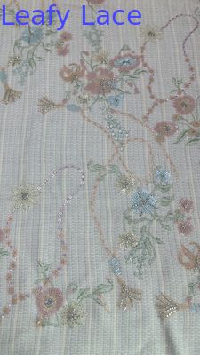 Scheinende Blättersequins Spitze Stoff für Vollkleidung Ostkultur Abendkleidung Scheinende Stoff